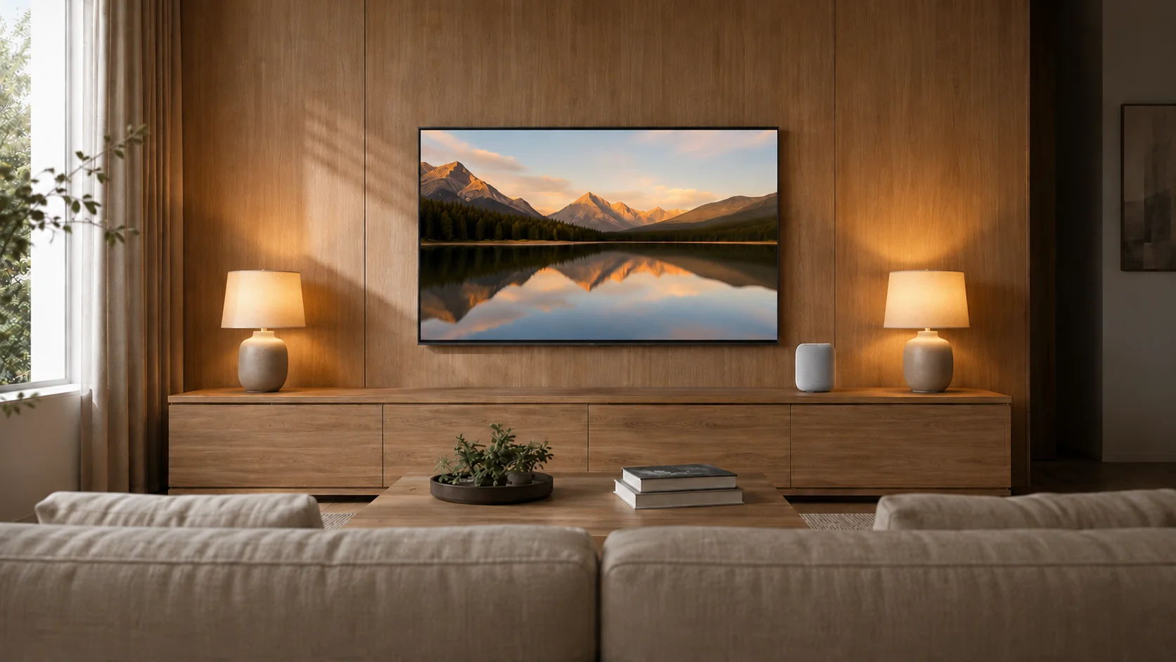 Smart home scene with all devices active
